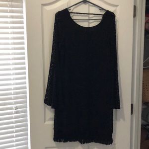 Black Dress with fringe